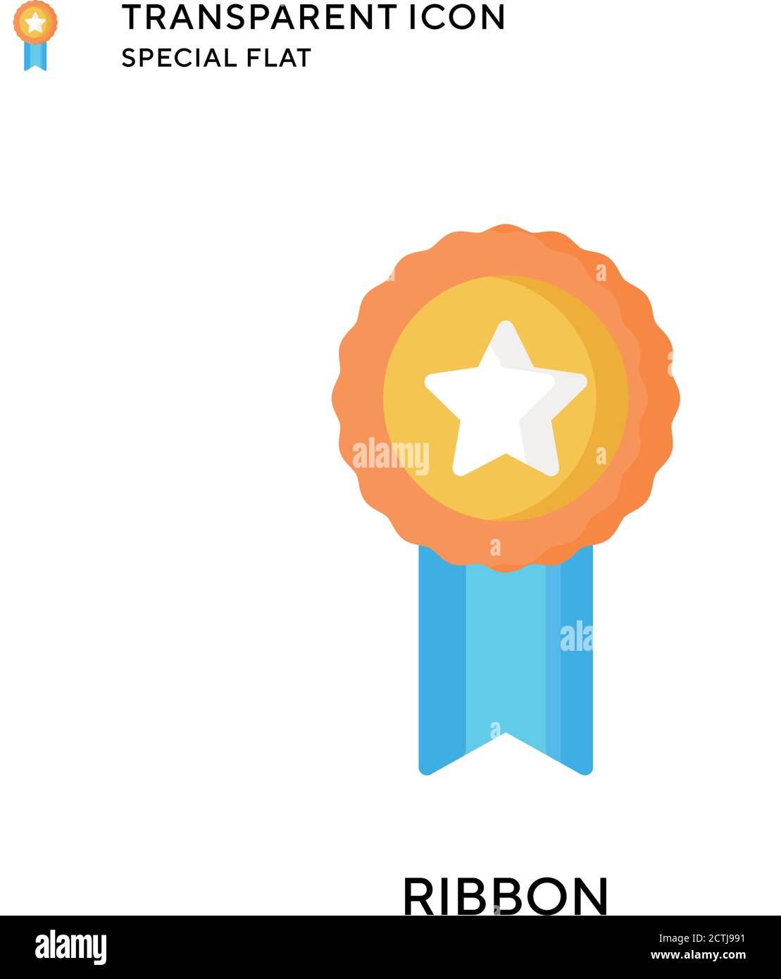 Ribbon vector icon. Flat style illustration. EPS 10 vector Stock Vector ...