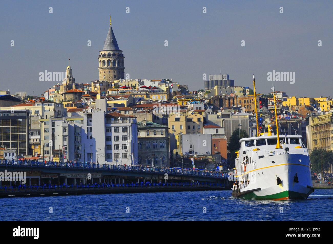 The Genoese Galata Tower and the Karaköy District of Istanbul, just ...