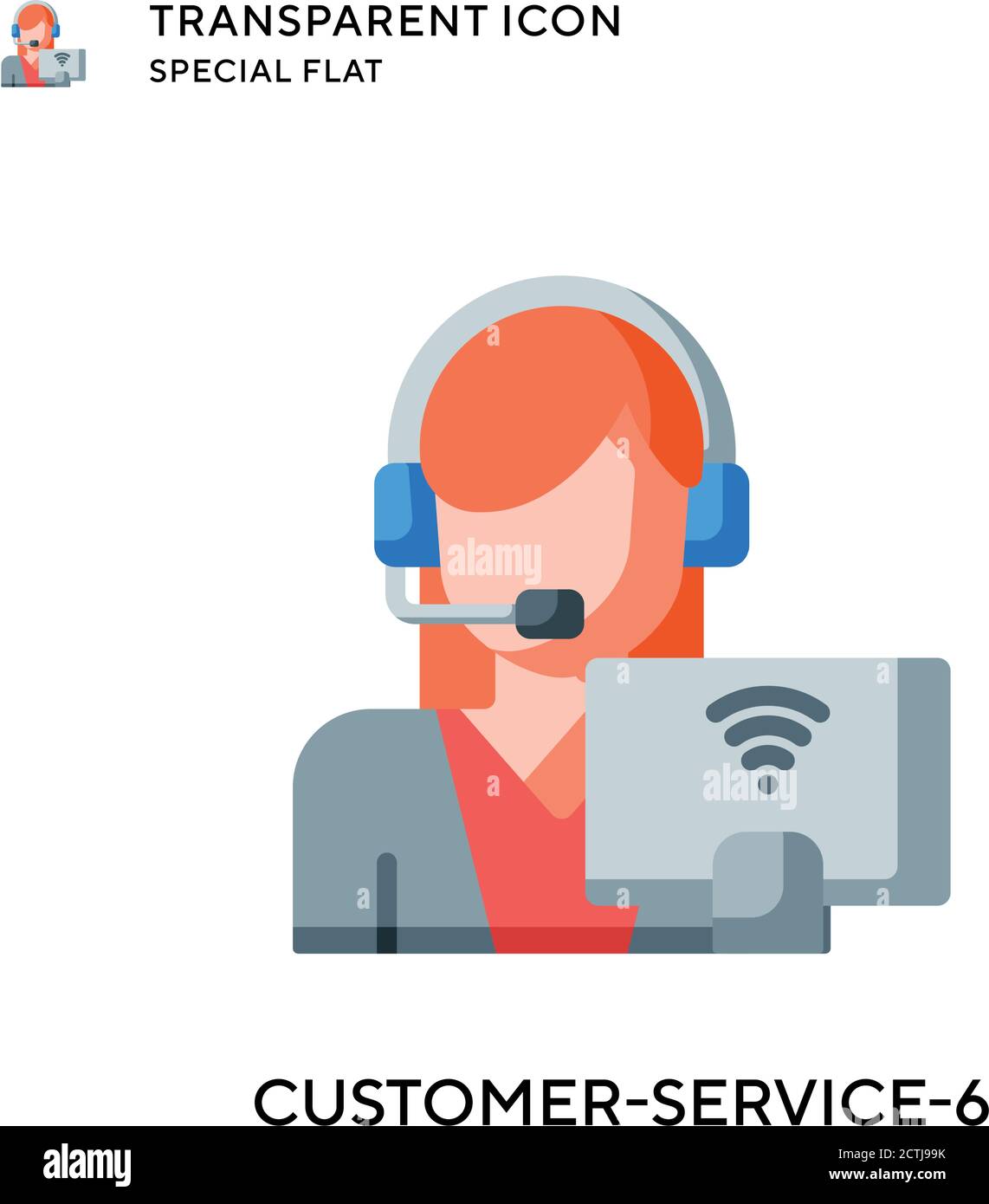 Customer-service-6 vector icon. Flat style illustration. EPS 10 vector ...