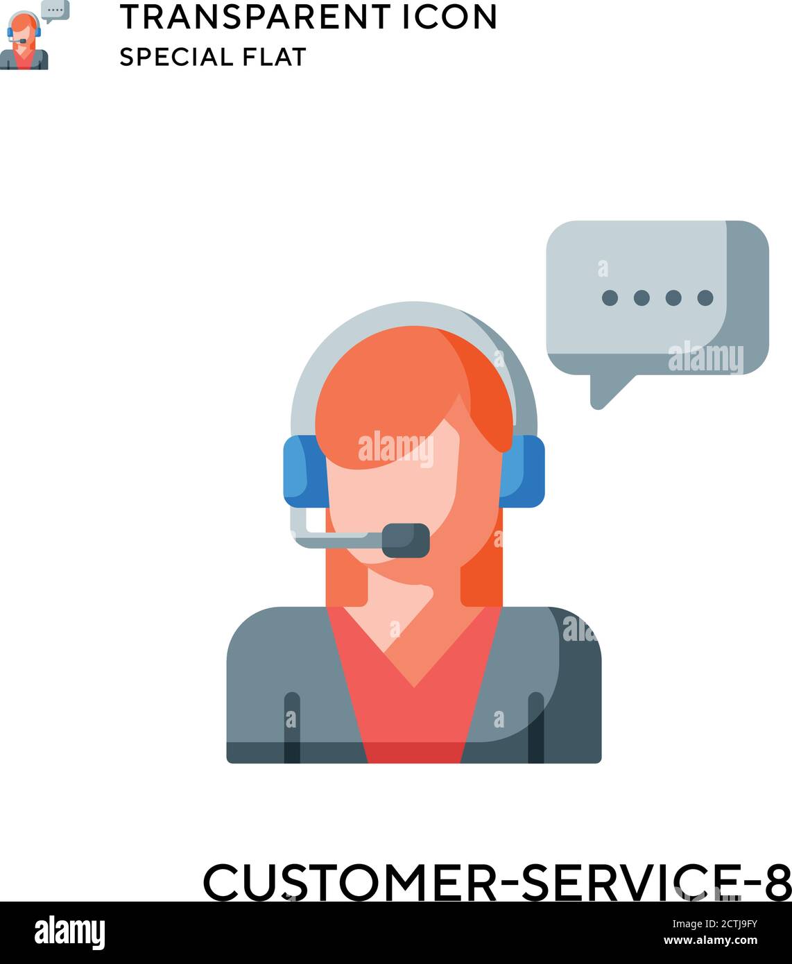 Customer-service-8 vector icon. Flat style illustration. EPS 10 vector ...