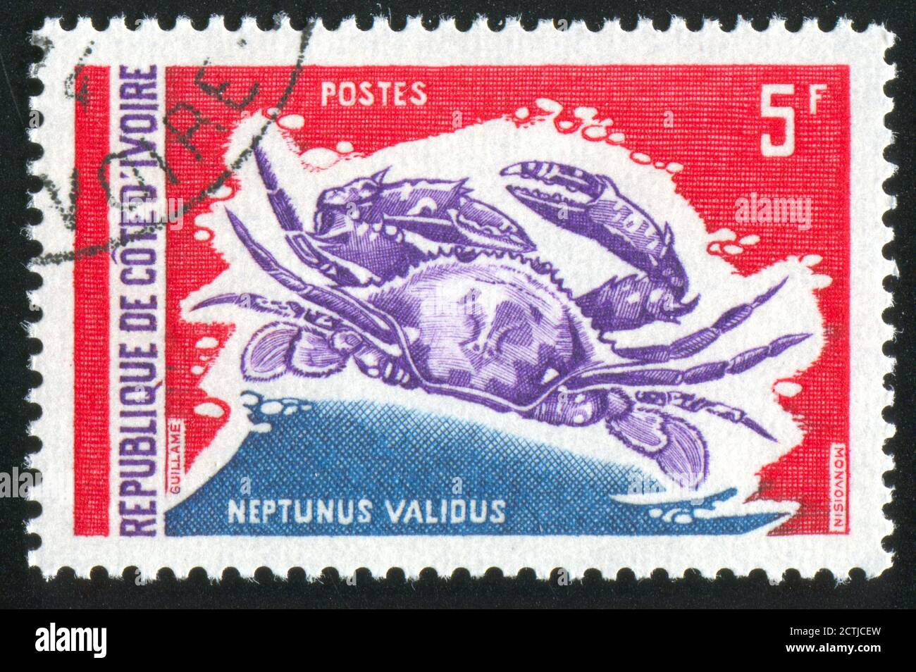 IVORY COAST CIRCA 1971: stamp printed by Ivory Coast, shows Marine crab, circa 1971 Stock Photo