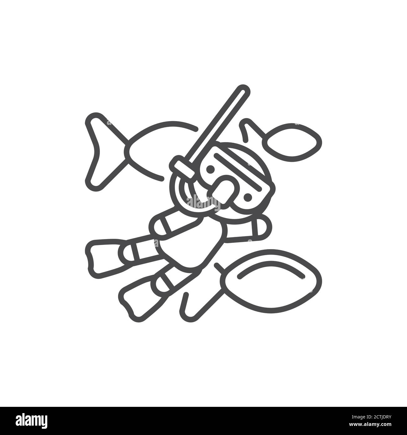 Diving line black icon. Outdoor activities kawaii pictogram. Sign for ...