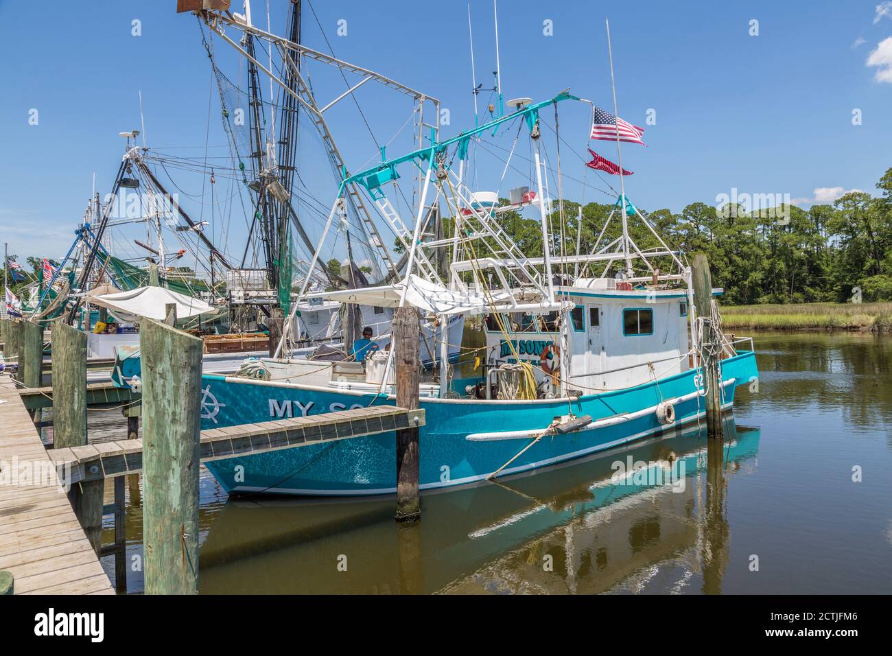 Commercial shrimp shrimping boat hires stock photography and images