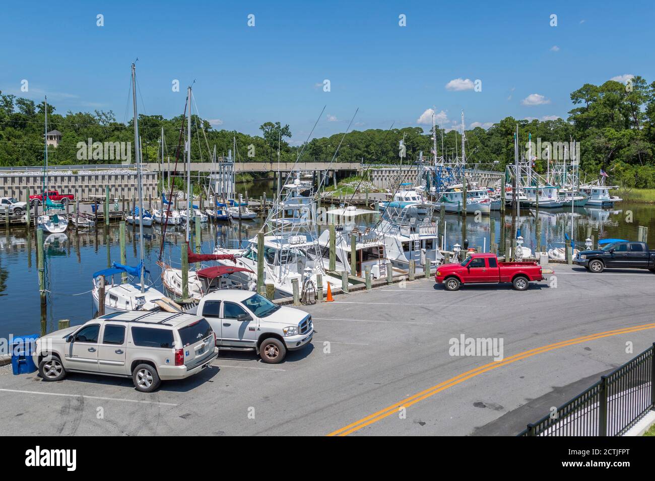 Shrimp boats at the dock of the Inner Harbor at Ocean Springs