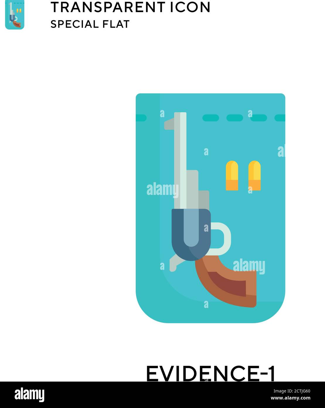 Evidence-1 vector icon. Flat style illustration. EPS 10 vector. Stock Vector