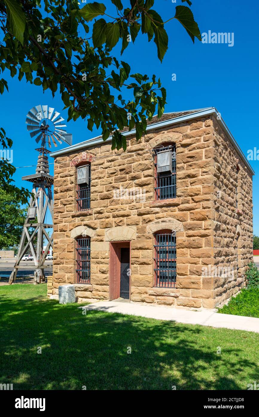 Texas, Silverton, historic Briscoe County Jail built 1894 Stock Photo