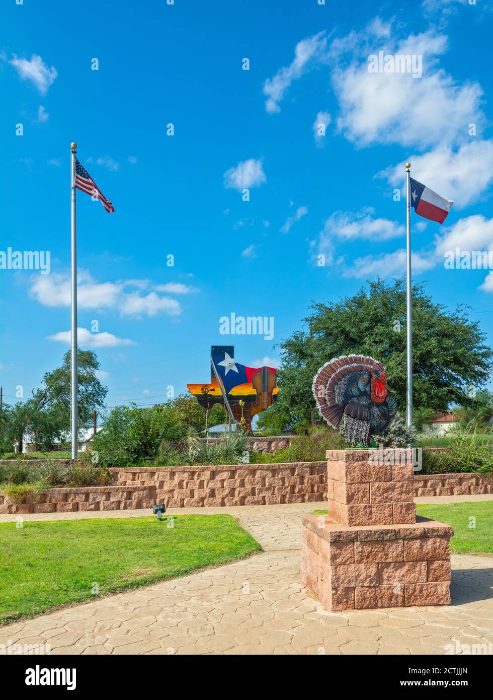 Texas, Hall County, Turkey, Welcome Plaza Stock Photo