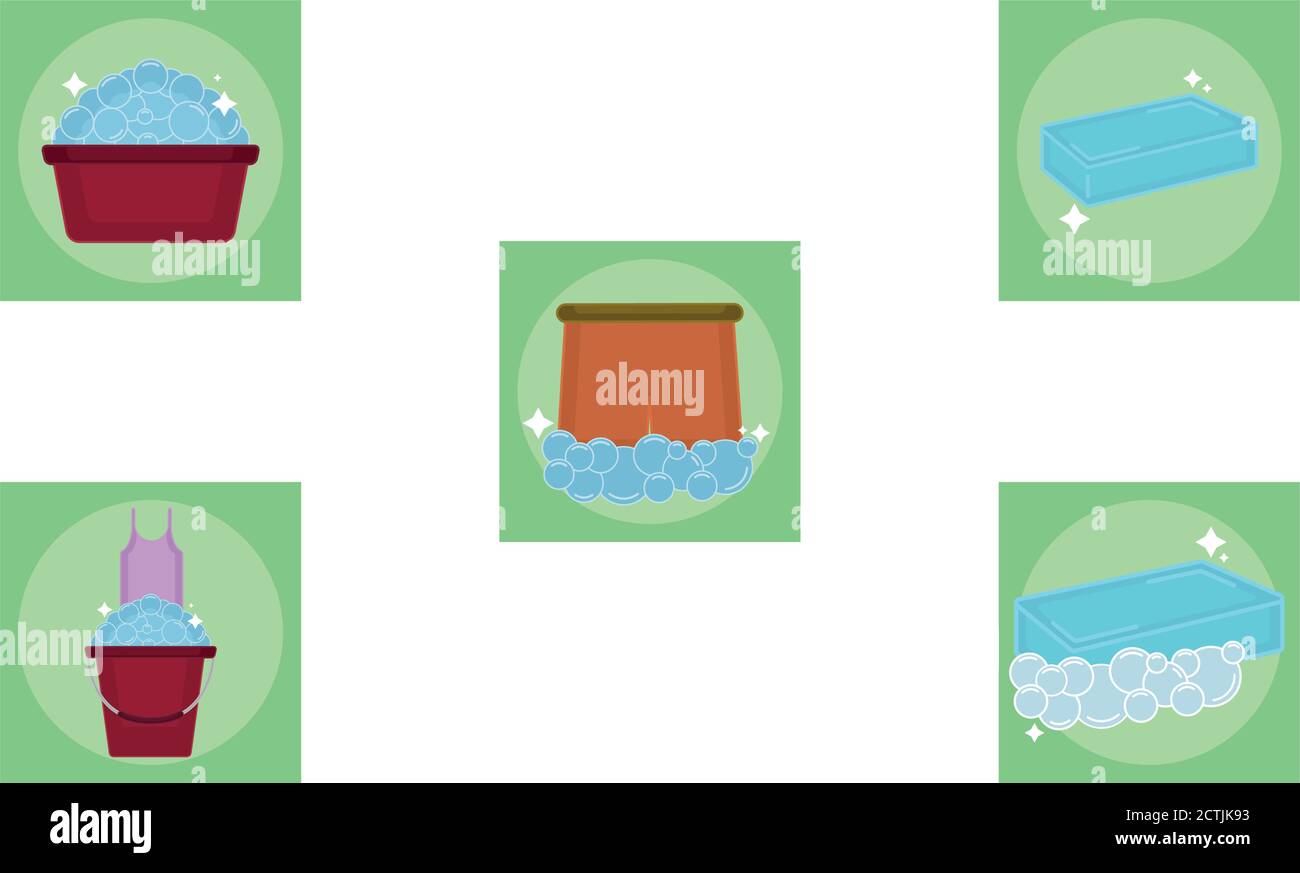 Set of cleaning products icons - Vector illustration Stock Vector Image ...