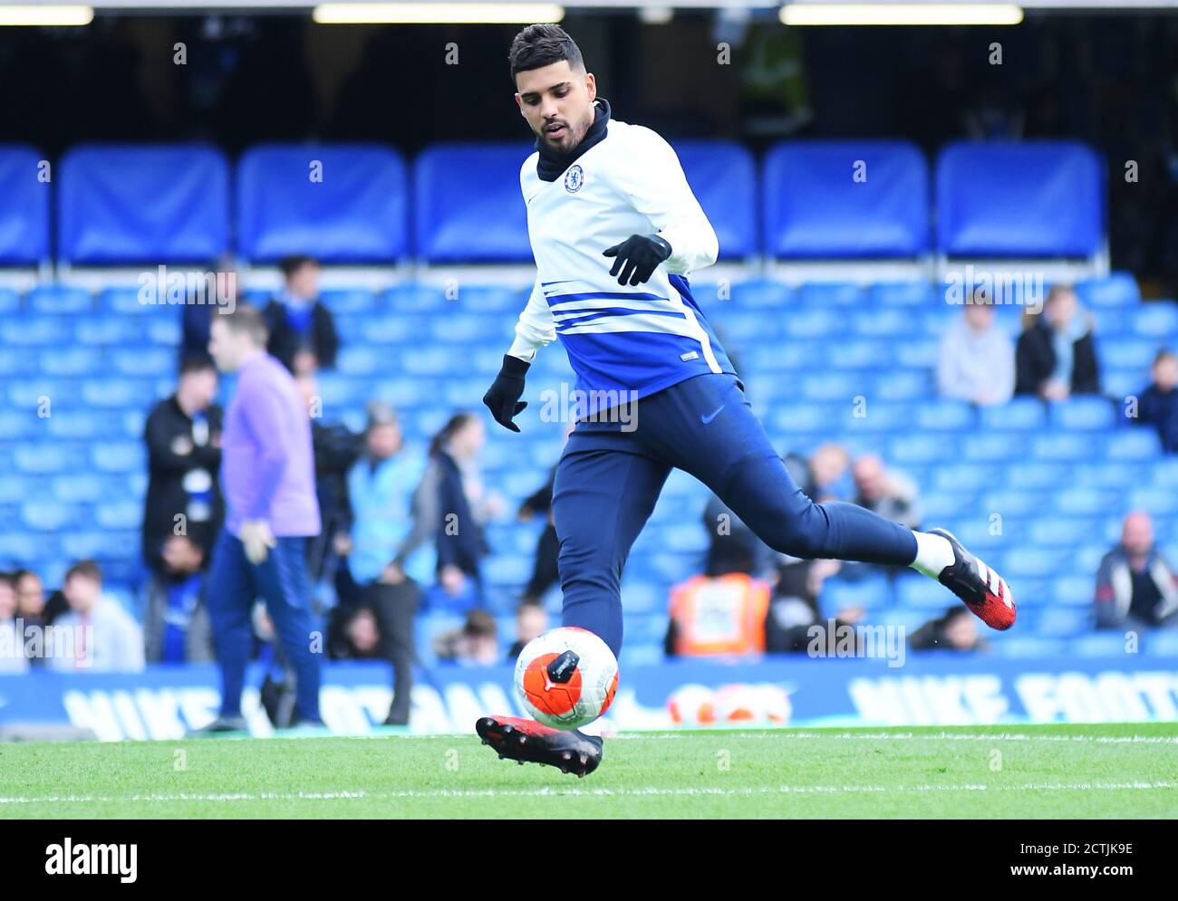 LONDON, ENGLAND - FEBRUARY 22, 2020: Emerson Palmieri dos Santos of Chelsea pictured during the 2019/20 Premier League game between Chelsea FC and Tottenham Hotspur FC at Stamford Bridge. Stock Photo