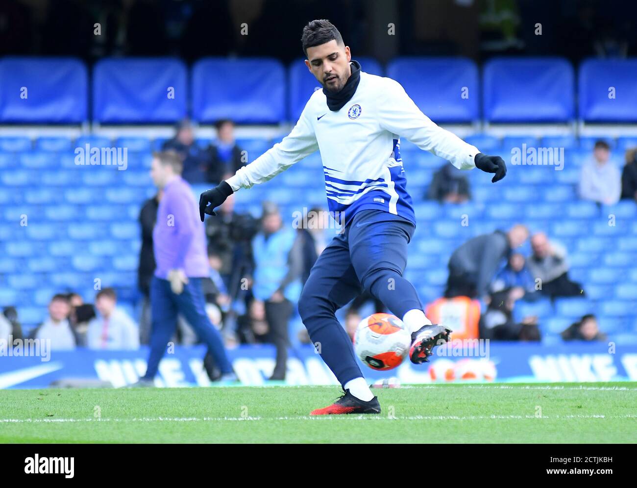 LONDON, ENGLAND - FEBRUARY 22, 2020: Emerson Palmieri dos Santos of Chelsea pictured during the 2019/20 Premier League game between Chelsea FC and Tottenham Hotspur FC at Stamford Bridge. Stock Photo