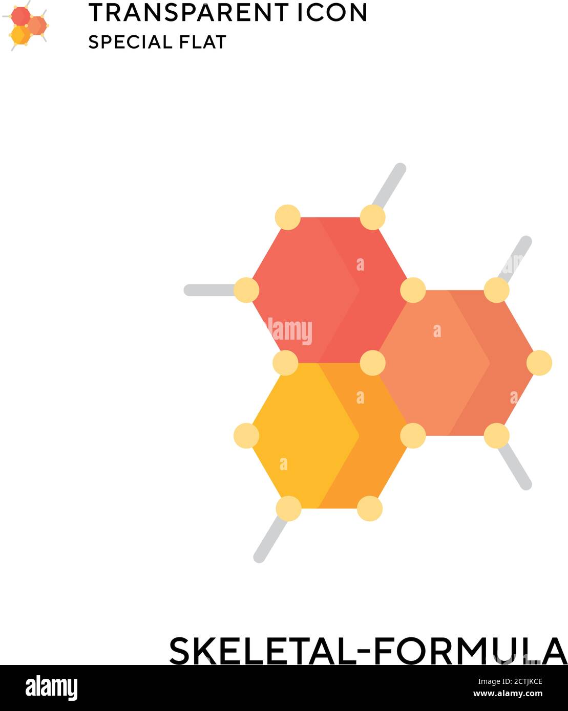 Skeletal-formula vector icon. Flat style illustration. EPS 10 vector. Stock Vector