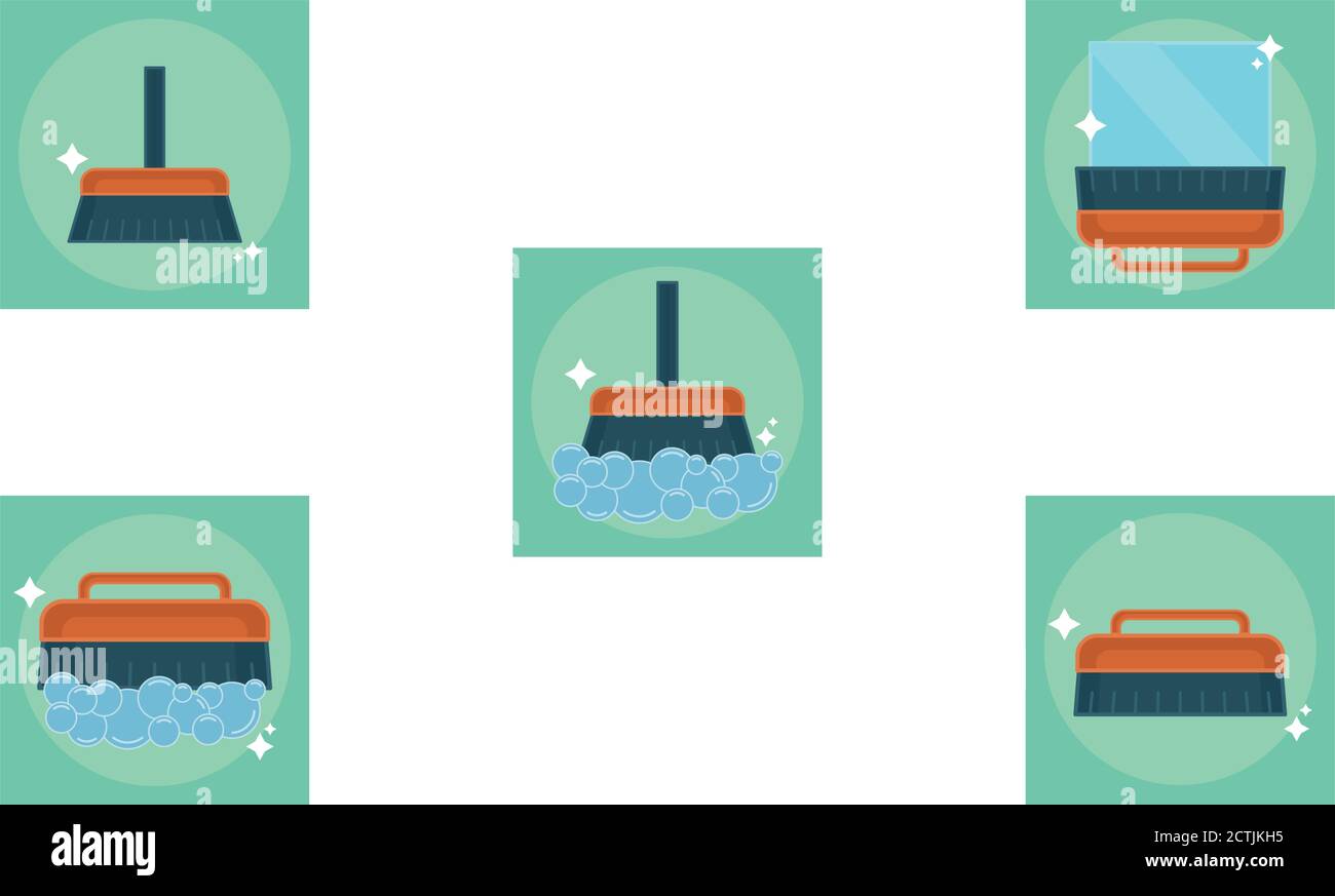 Set of cleaning products icons - Vector illustration Stock Vector Image ...