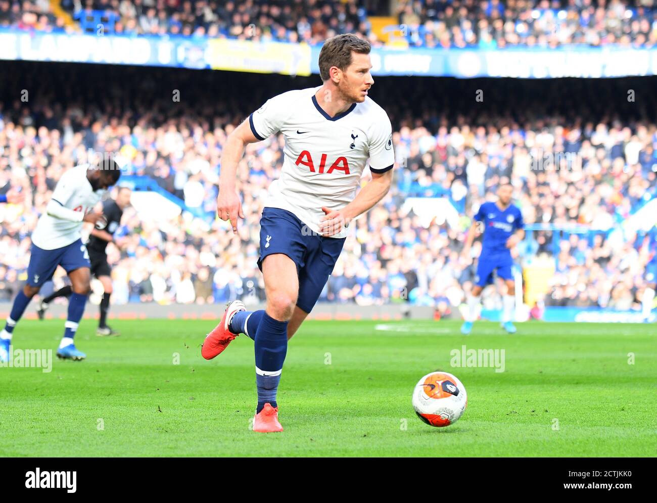 LONDON, ENGLAND - FEBRUARY 22, 2020: Jan Vertonghen of Tottenham pictured during the 2019/20 Premier League game between Chelsea FC and Tottenham Hotspur FC at Stamford Bridge. Stock Photo