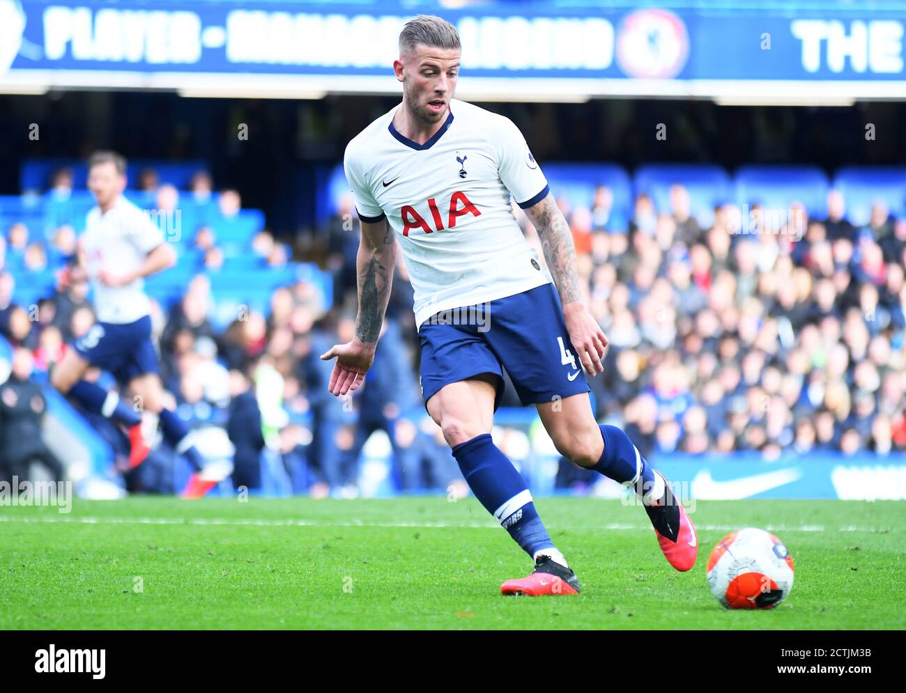 LONDON, ENGLAND - FEBRUARY 22, 2020: Toby Alderweireld of Tottenham pictured during the 2019/20 Premier League game between Chelsea FC and Tottenham Hotspur FC at Stamford Bridge. Stock Photo