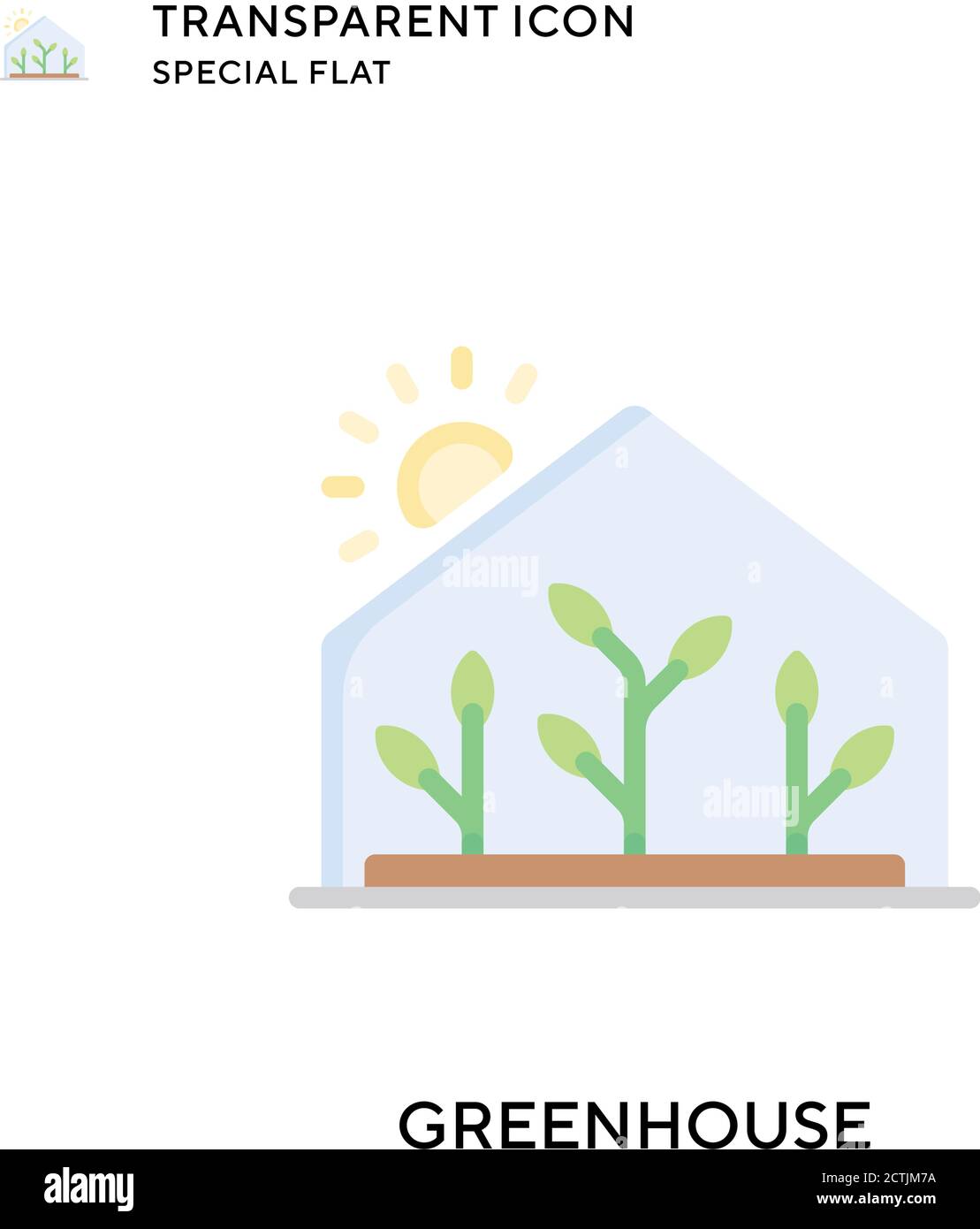 Greenhouse vector icon. Flat style illustration. EPS 10 vector Stock ...