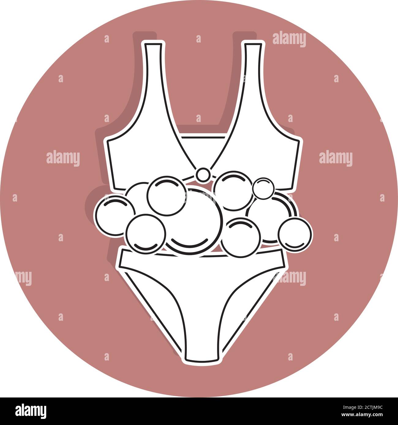 Swimsuit isolated red Stock Vector Images - Alamy