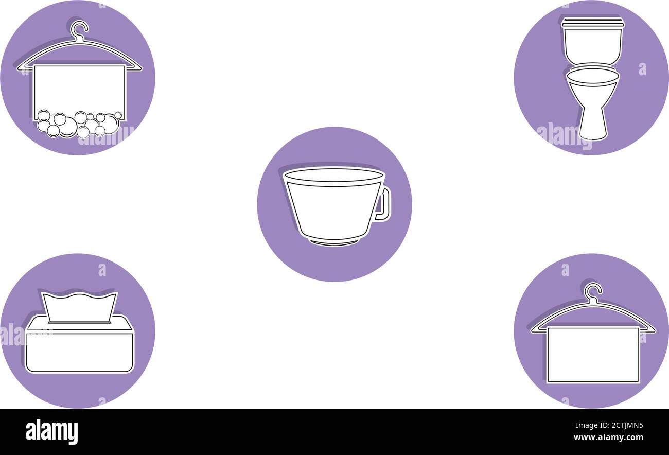 Set of cleaning products icons - Vector illustration Stock Vector Image ...