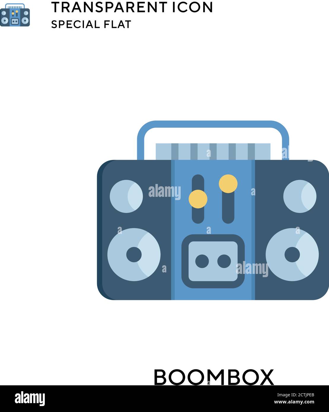 Boombox vector icon. Flat style illustration. EPS 10 vector Stock ...
