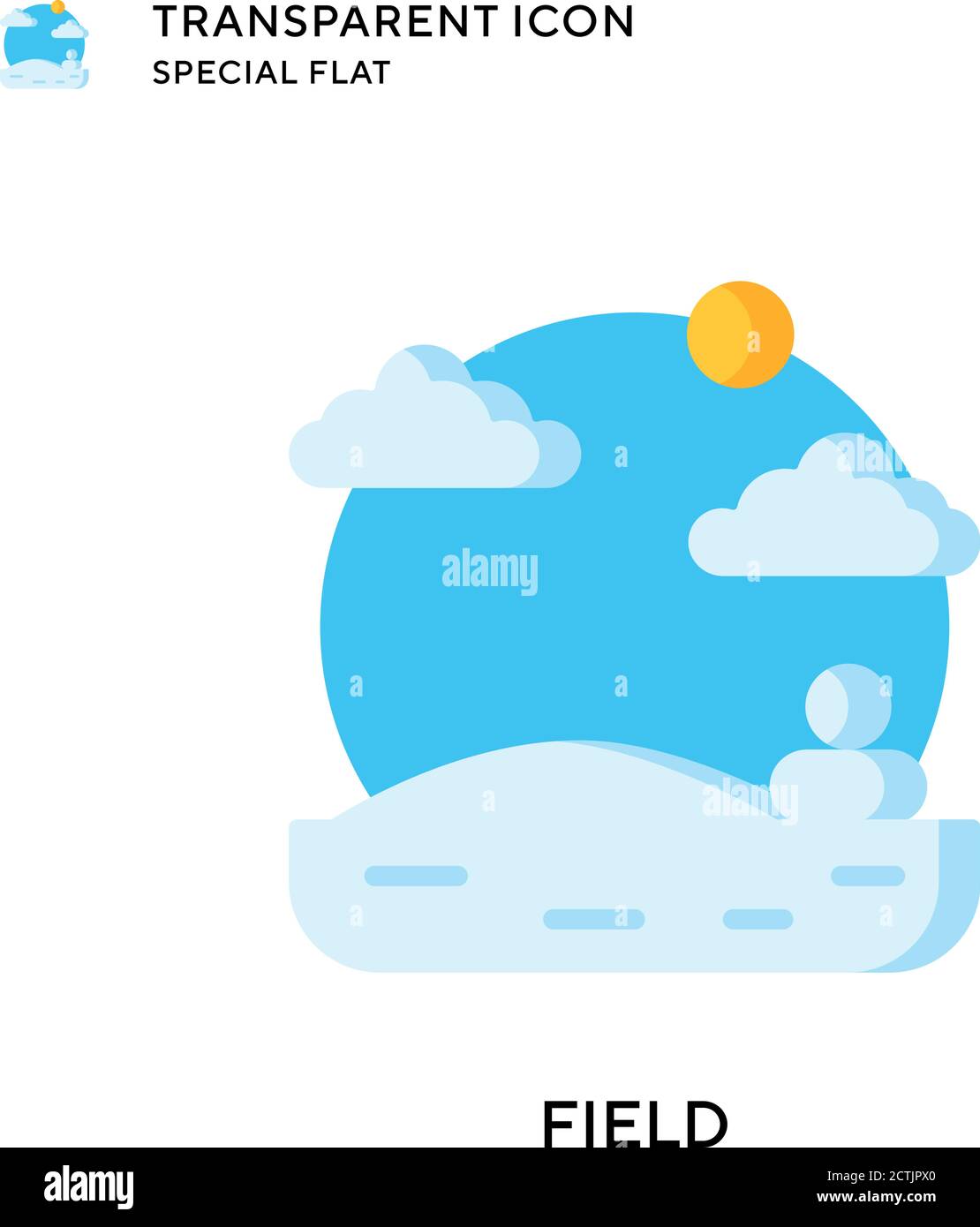 Field vector icon. Flat style illustration. EPS 10 vector Stock Vector ...