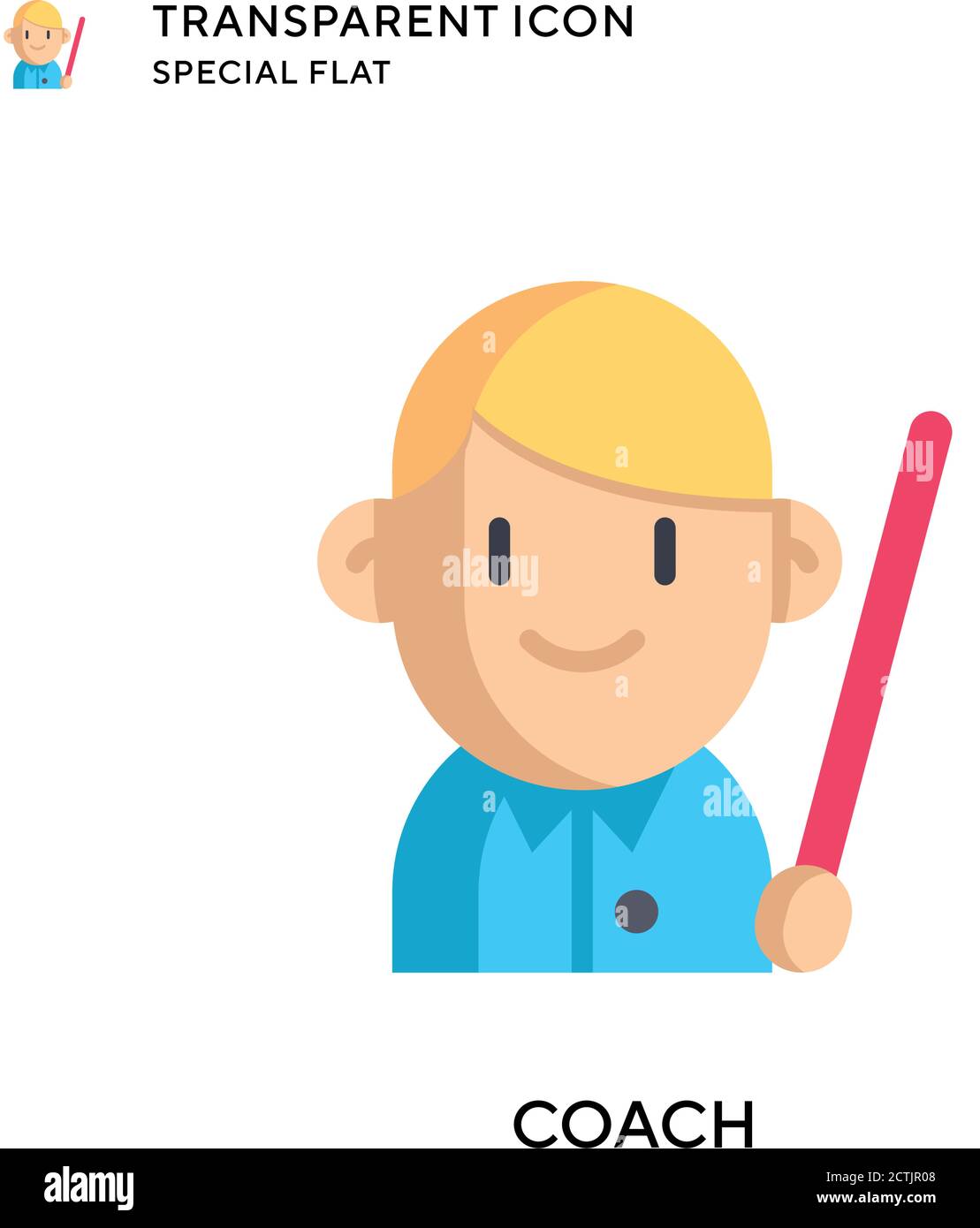 Coach vector icon. Flat style illustration. EPS 10 vector Stock Vector ...