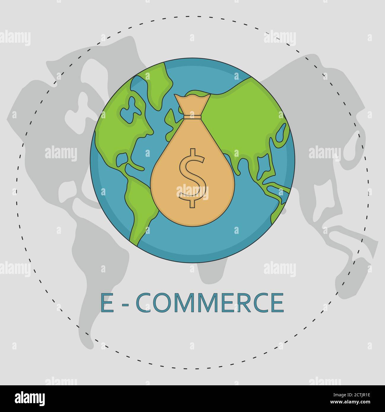 Online commerce illustration. Internet bussiness. E-commerce concept ...