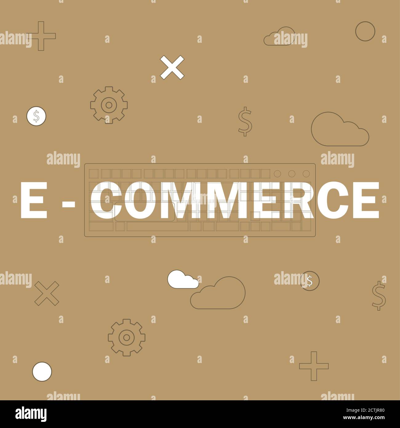 Online commerce illustration. Internet bussiness. E-commerce concept ...