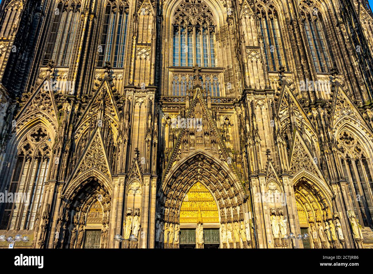 Low angle shot of Cologne Cathedral in Germany Stock Photo - Alamy