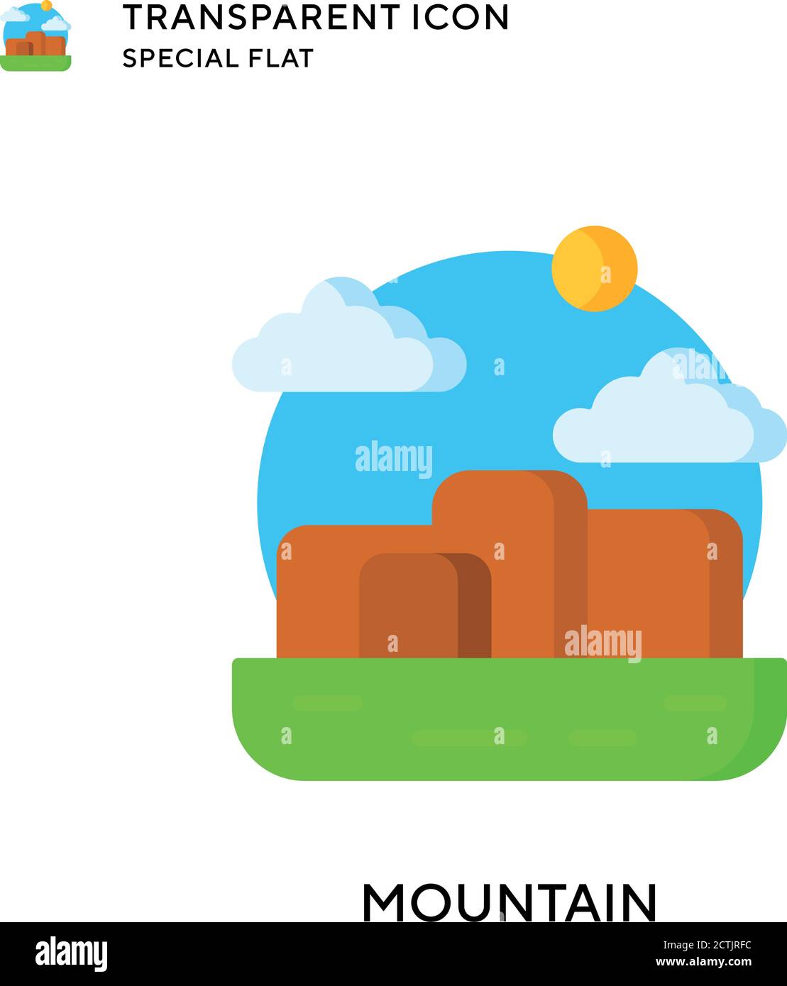 Pan detailed circular flat vector icon. Vector isolated concept metaphor illustrations. Stock Vector