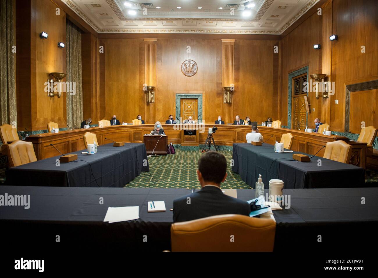 Washington, United States Of America. 23rd Sep, 2020. Congressional Budget Office Director Phillip Swagel, PhD, appears before a Senate Committee on the Budget hearing to examine the Congressional Budget Office's updated budget outlook in the Dirksen Senate Office Building on Capitol Hill in Washington, DC., Wednesday, September 23, 2020. Credit: Rod Lamkey/CNP | usage worldwide Credit: dpa/Alamy Live News Stock Photo