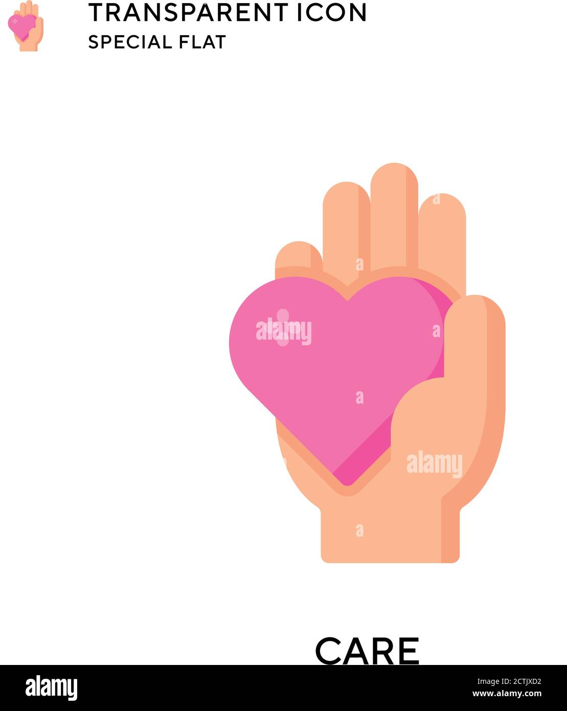 Care vector icon. Flat style illustration. EPS 10 vector Stock Vector ...