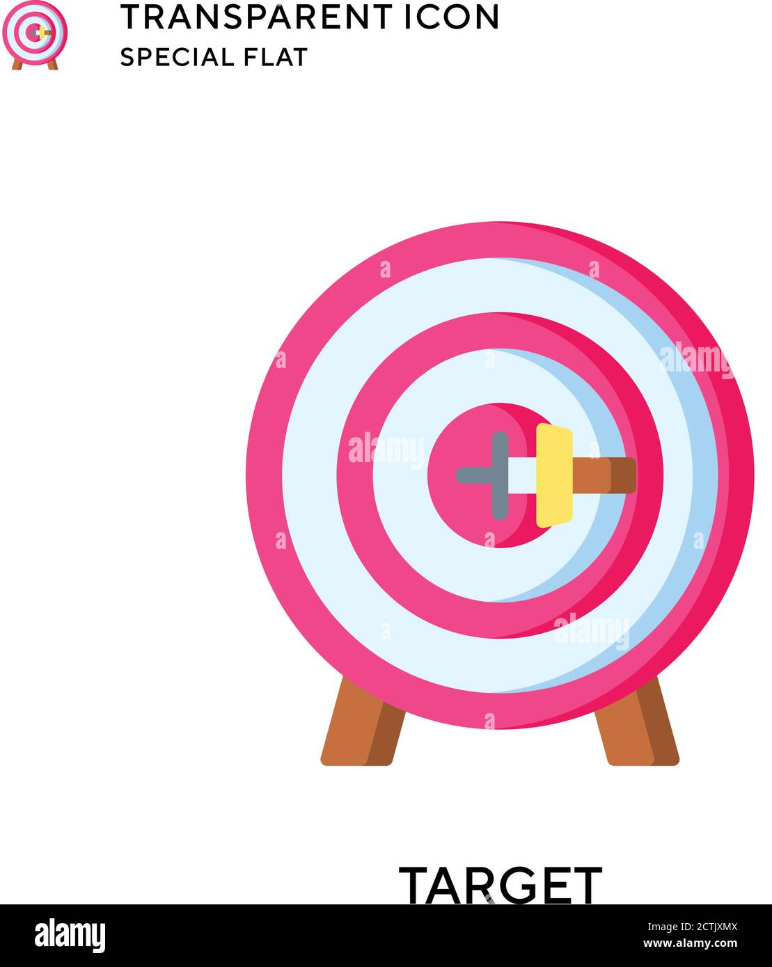 Target vector icon. Flat style illustration. EPS 10 vector Stock Vector ...