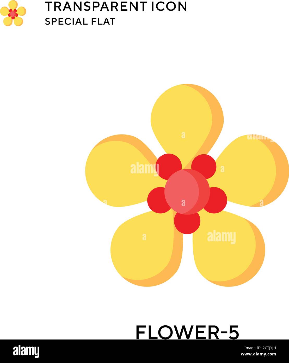 5 petal flower Stock Vector Images - Alamy