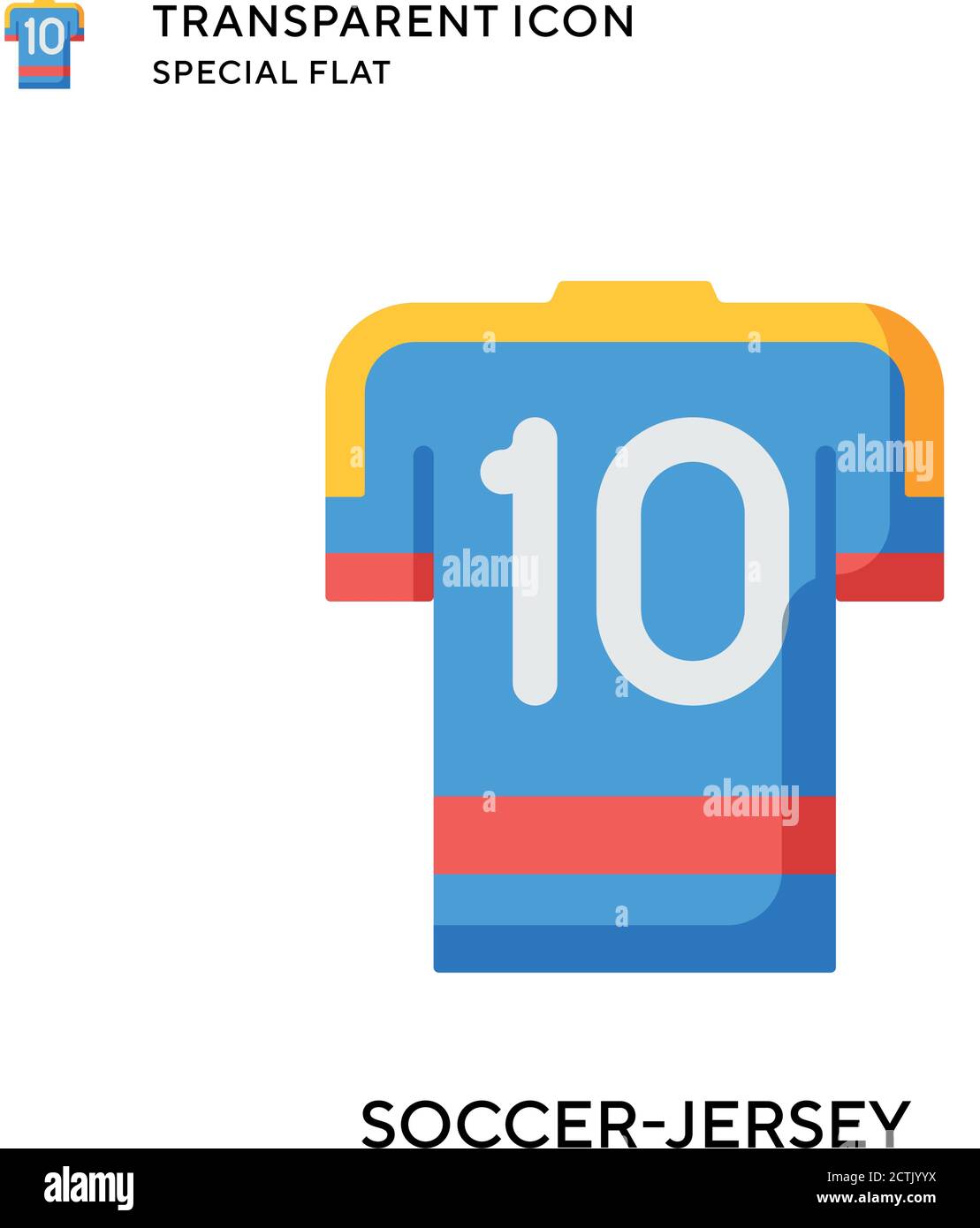 Soccerjersey vector icon. Flat style illustration. EPS 10 vector Stock