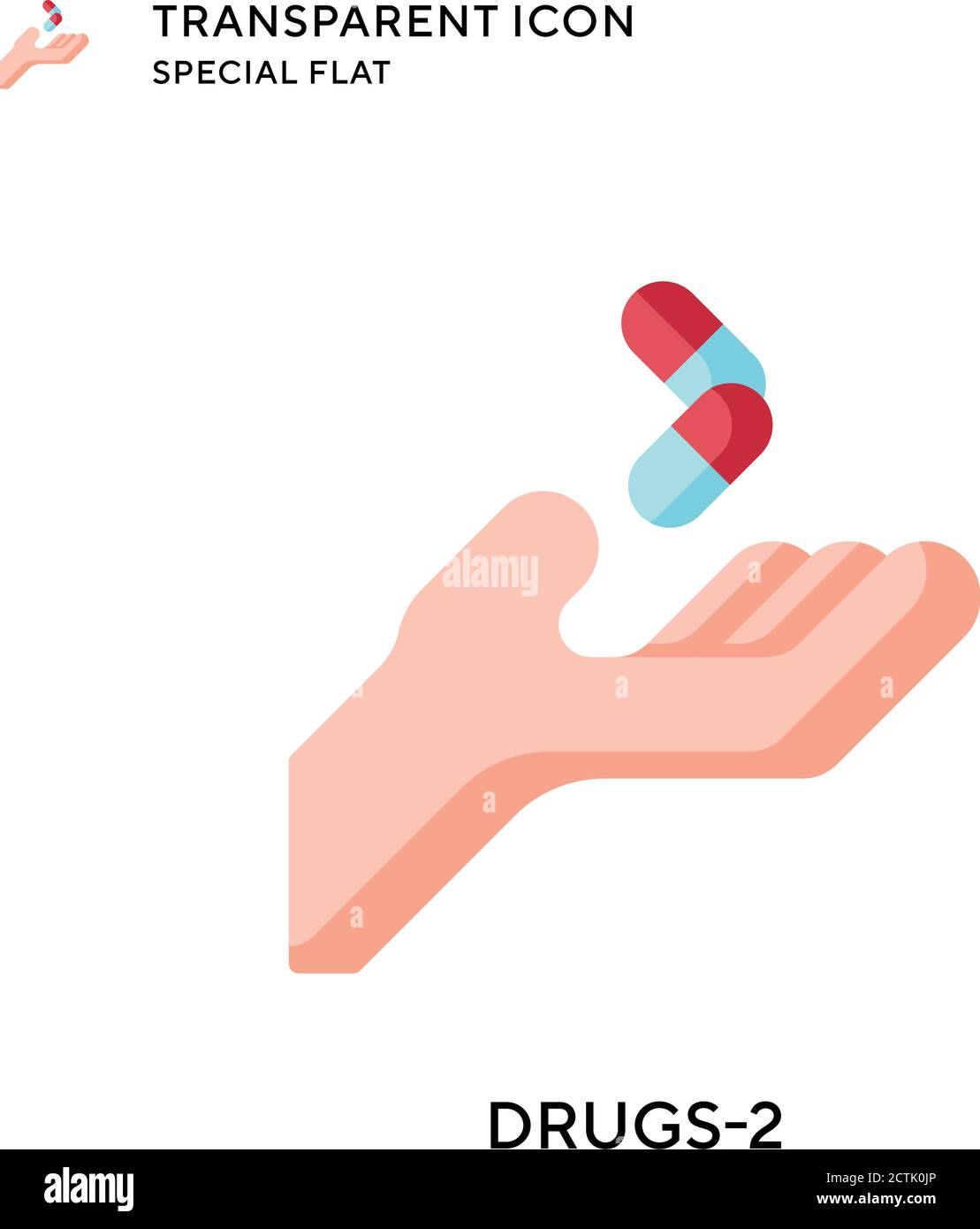 Drugs-2 vector icon. Flat style illustration. EPS 10 vector. Stock Vector