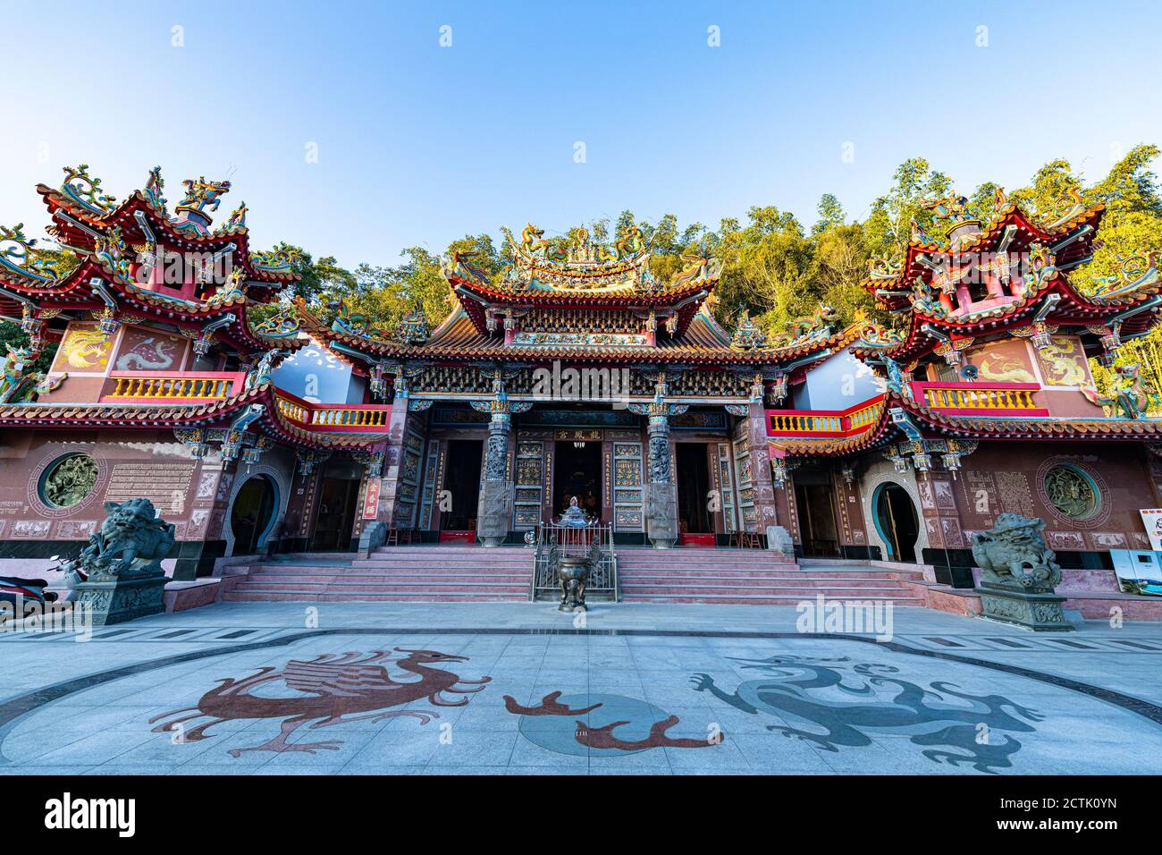 Taiwan, Nantou County, Longfeng Temple in Sun Moon Lake National Scenic Area Stock Photo