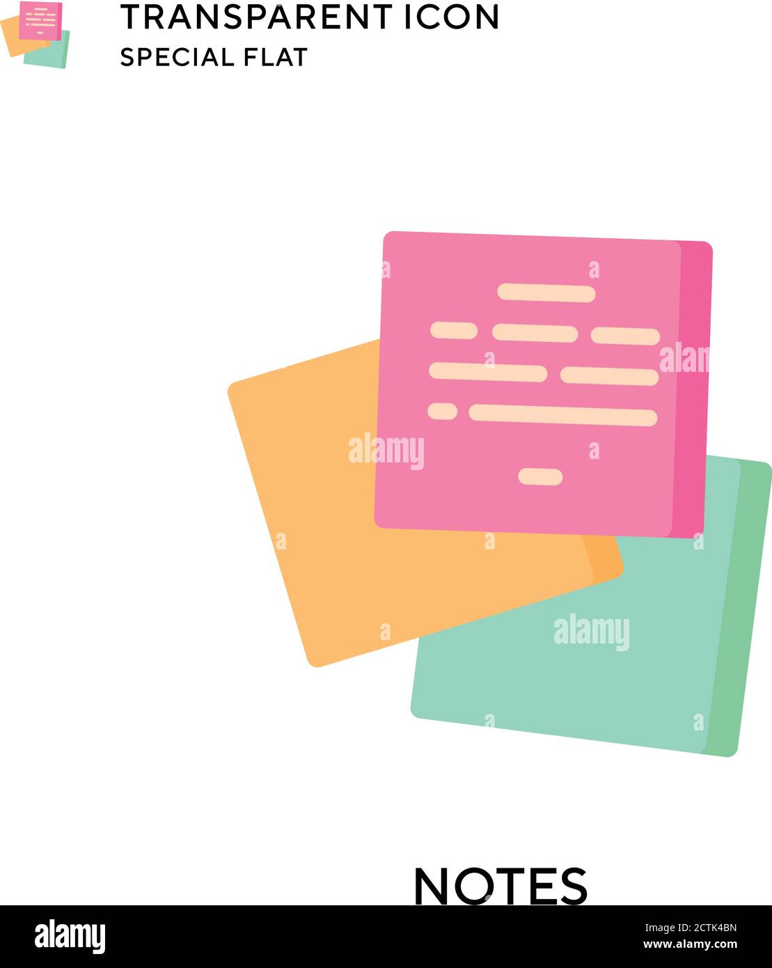 Notes vector icon. Flat style illustration. EPS 10 vector Stock Vector ...