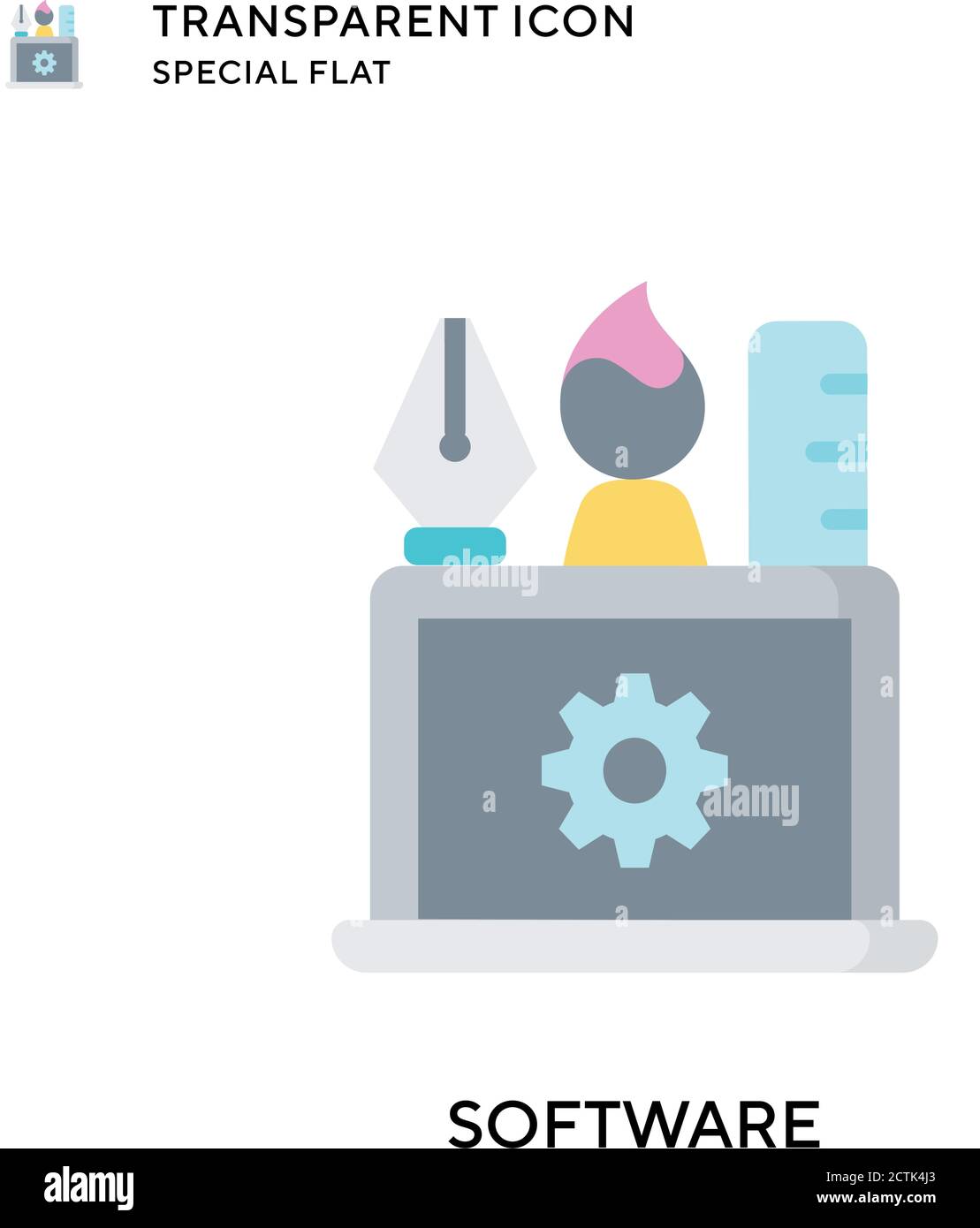 Software vector icon. Flat style illustration. EPS 10 vector Stock ...