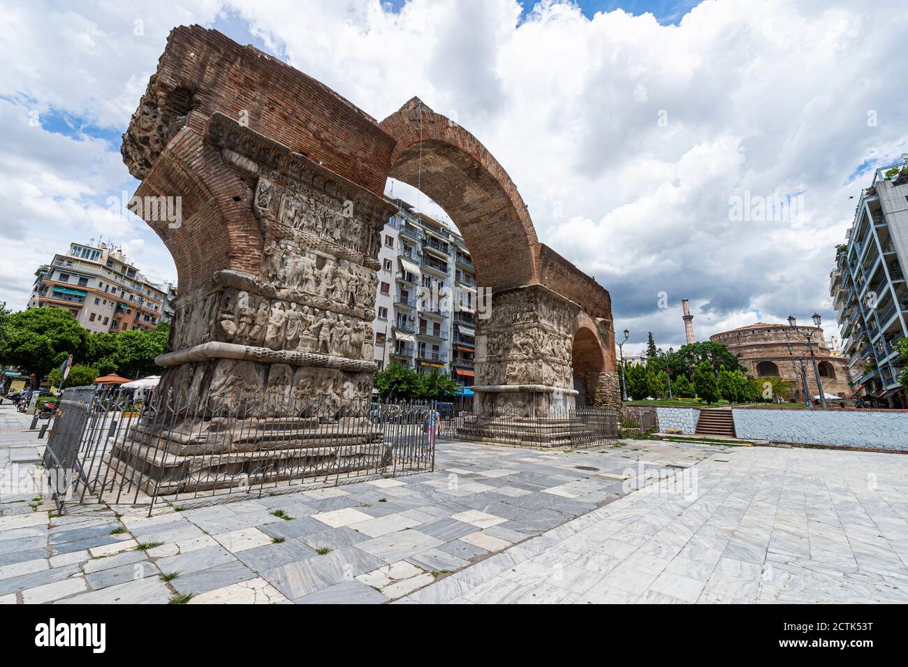 Greece, Central Macedonia, Thessaloniki, Ancient Arch of Galerius Stock Photo