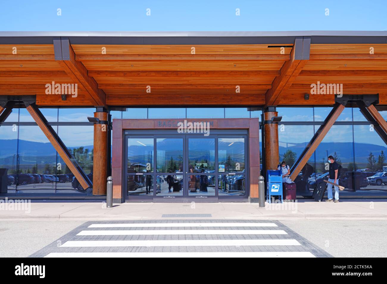 JACKSON HOLE, WY 1 AUG 2020 View of the Jackson Hole Airport (JAC