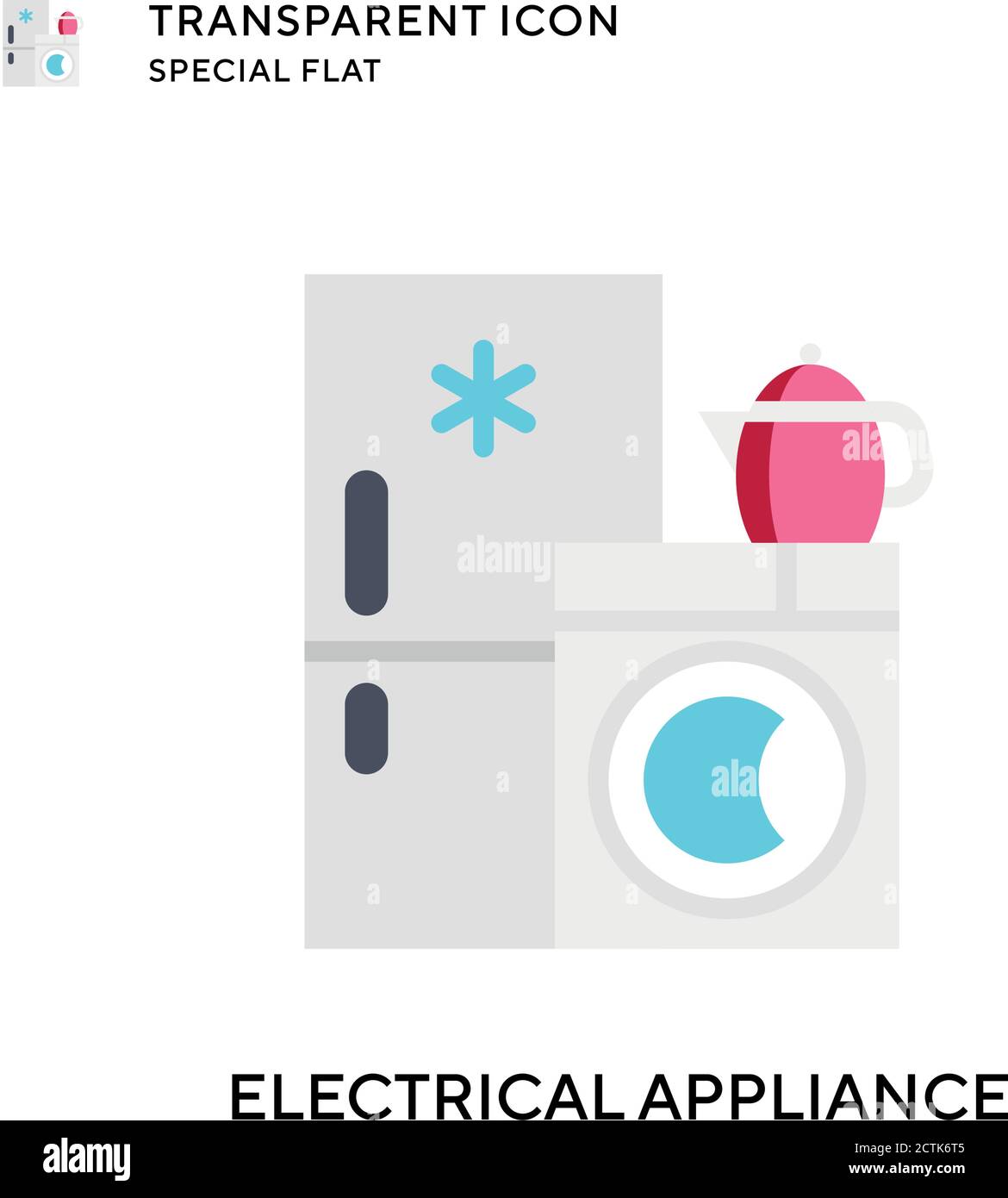 Electrical appliance vector icon. Flat style illustration. EPS 10 vector. Stock Vector