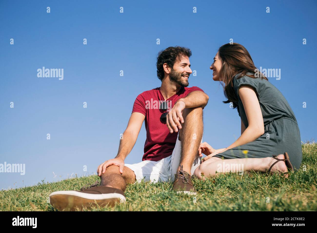 Woman sitting on man hi-res stock photography and images - Alamy