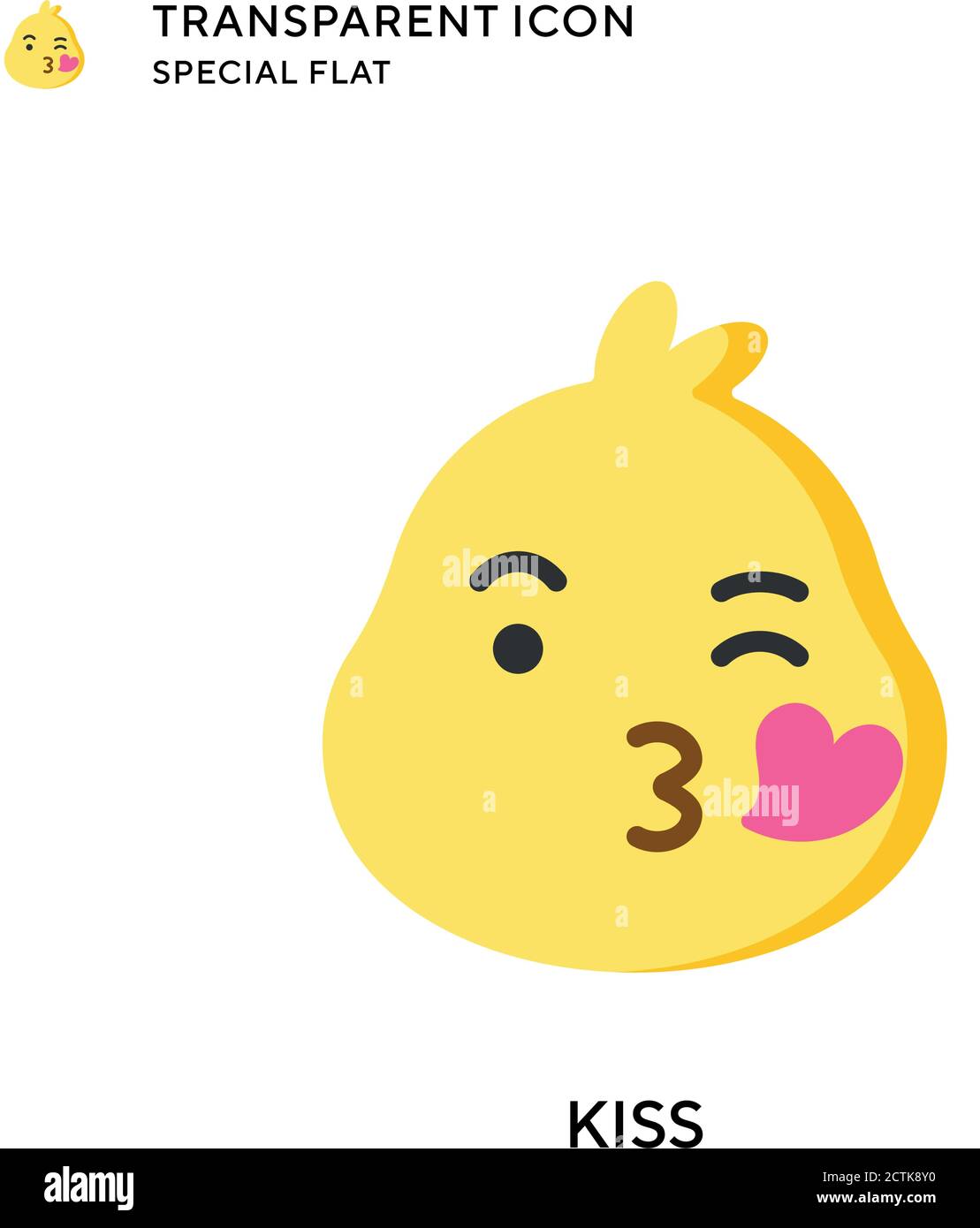 Kiss vector icon. Flat style illustration. EPS 10 vector Stock Vector ...