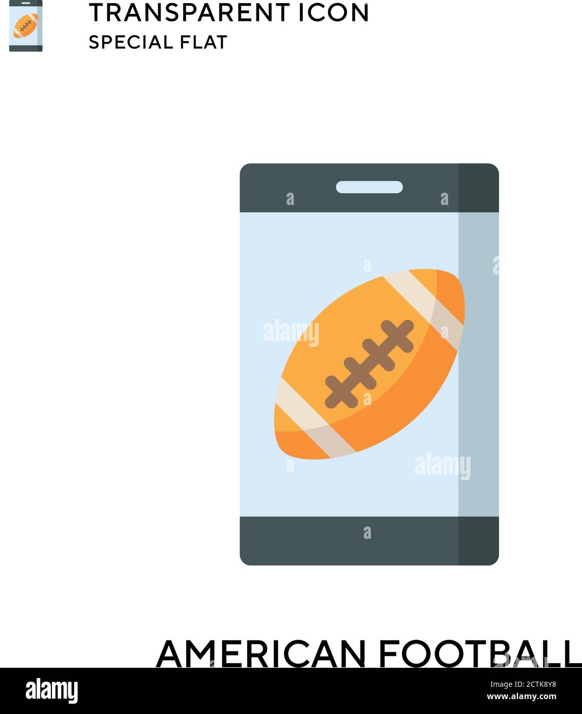 American football vector icon. Flat style illustration. EPS 10 vector ...