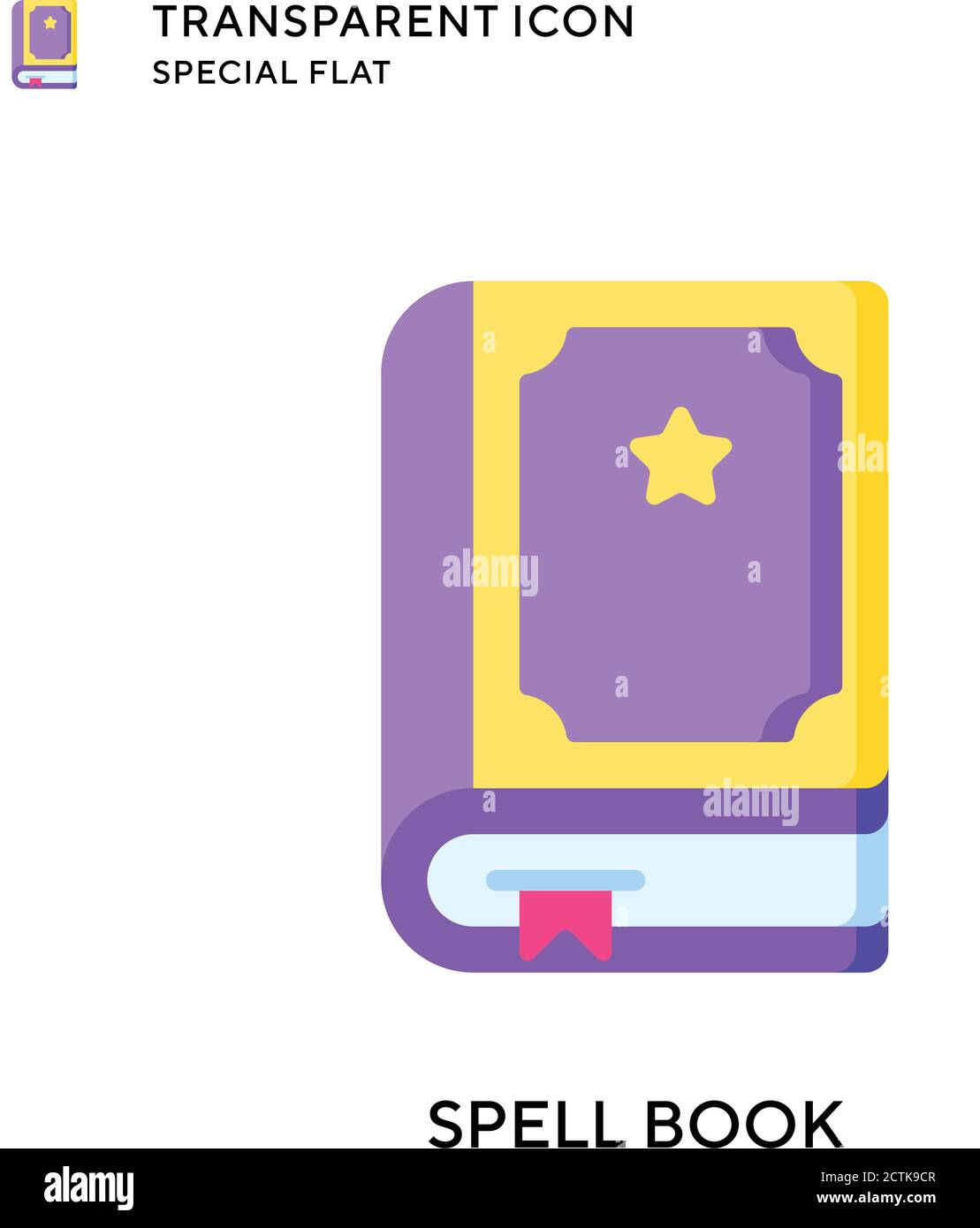 Spell book vector icon. Flat style illustration. EPS 10 vector Stock ...