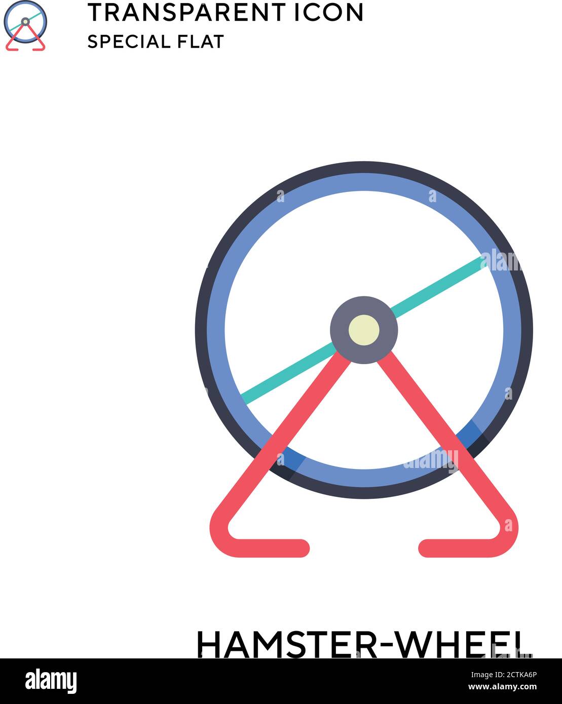 Hamster-wheel vector icon. Flat style illustration. EPS 10 vector. Stock Vector