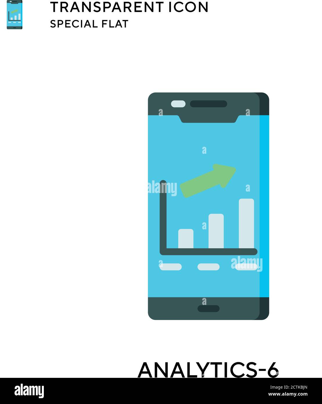 Analytics-6 vector icon. Flat style illustration. EPS 10 vector. Stock Vector