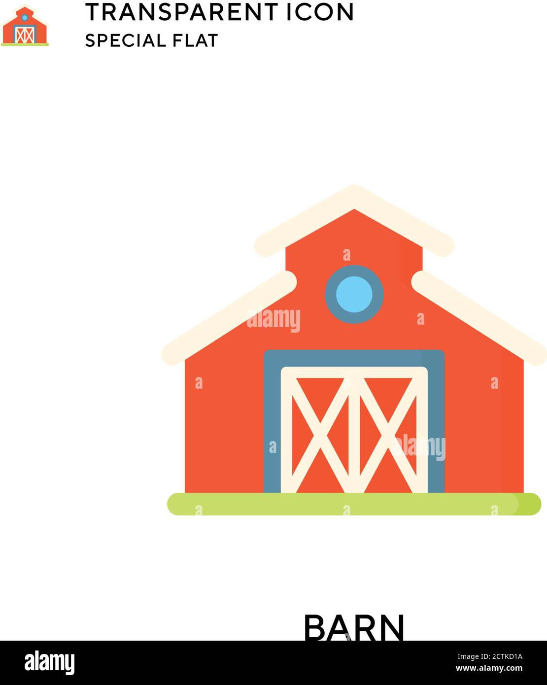 Barn vector icon. Flat style illustration. EPS 10 vector Stock Vector ...