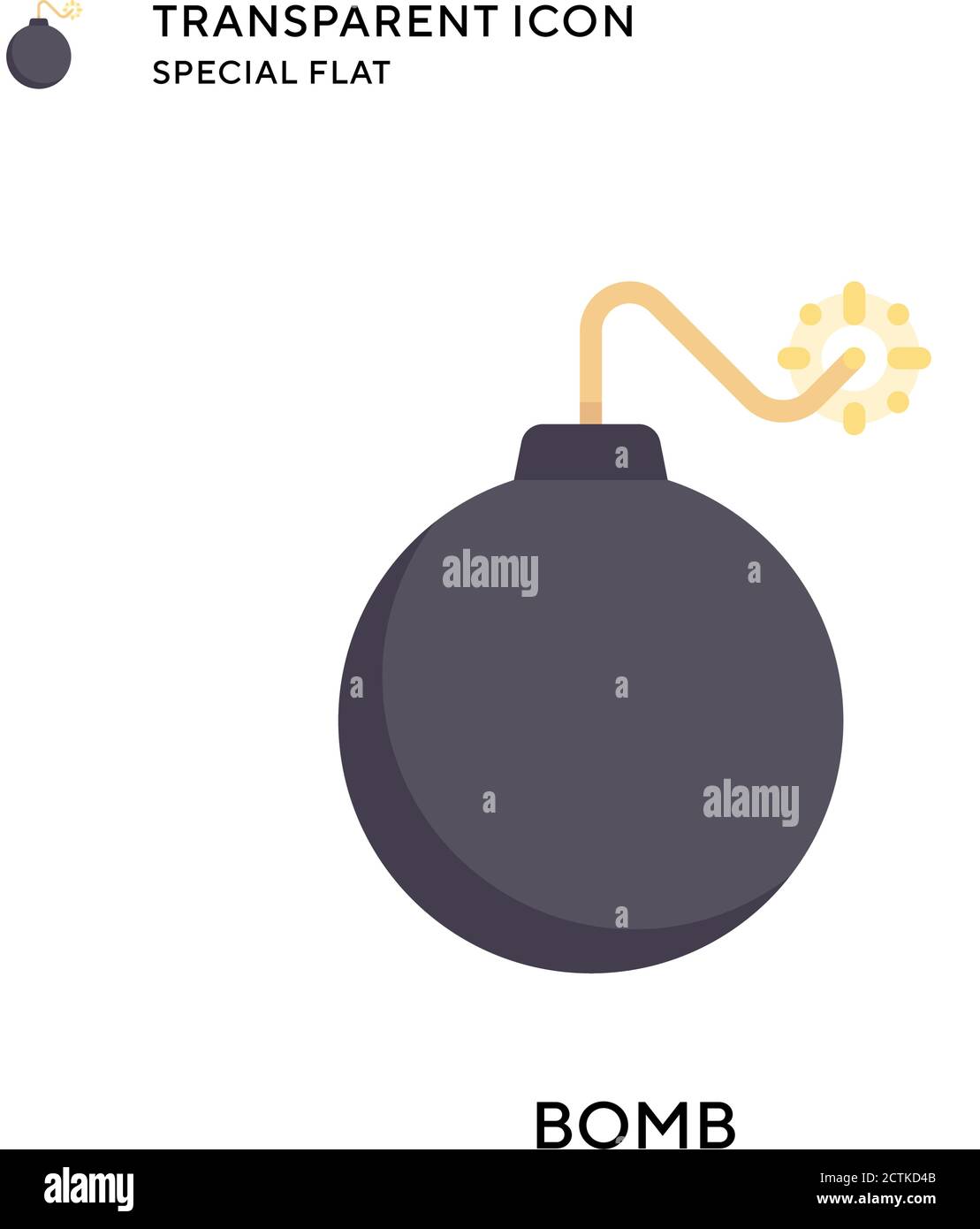Bomb vector icon. Flat style illustration. EPS 10 vector Stock Vector ...