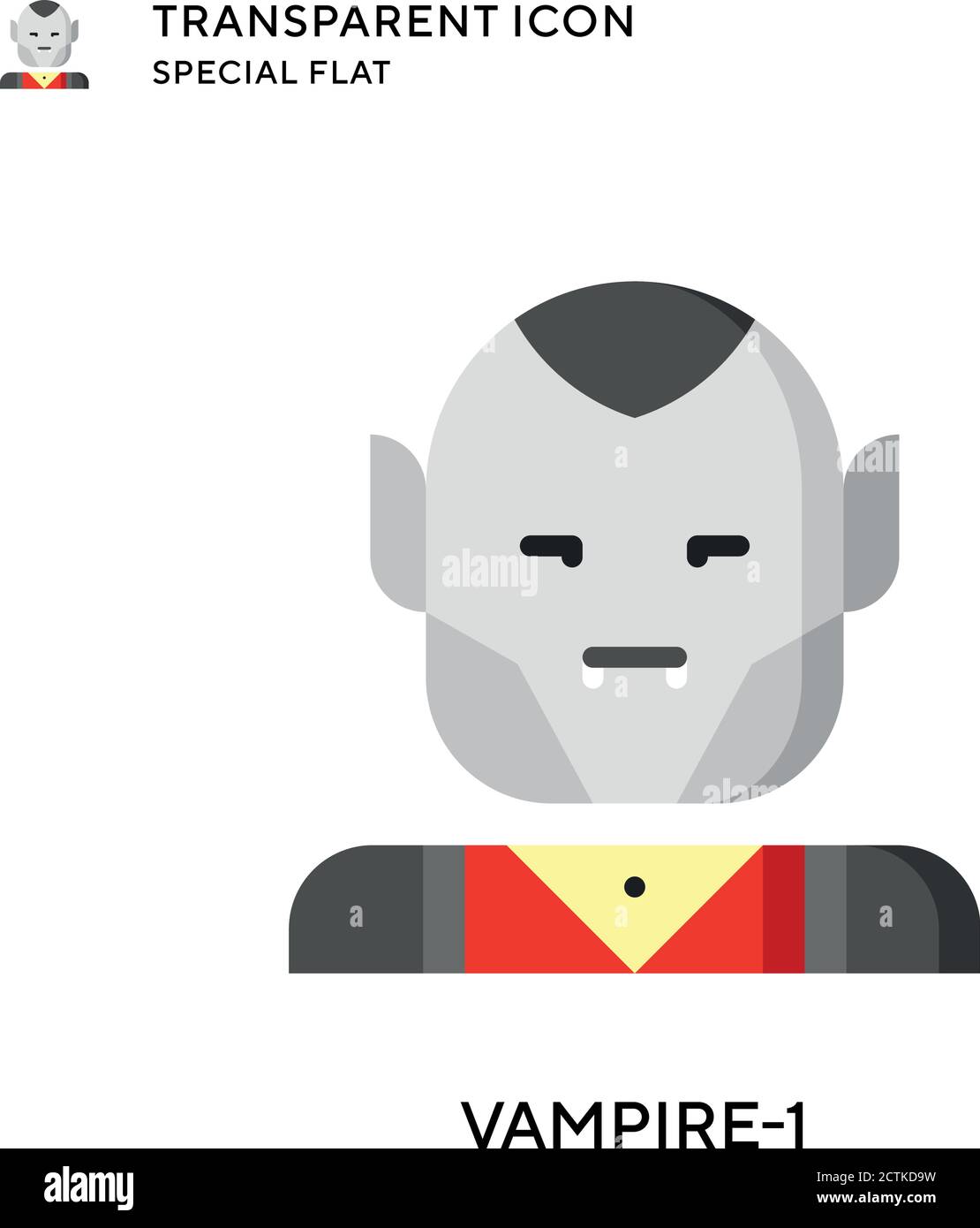 Vampire-1 vector icon. Flat style illustration. EPS 10 vector Stock ...