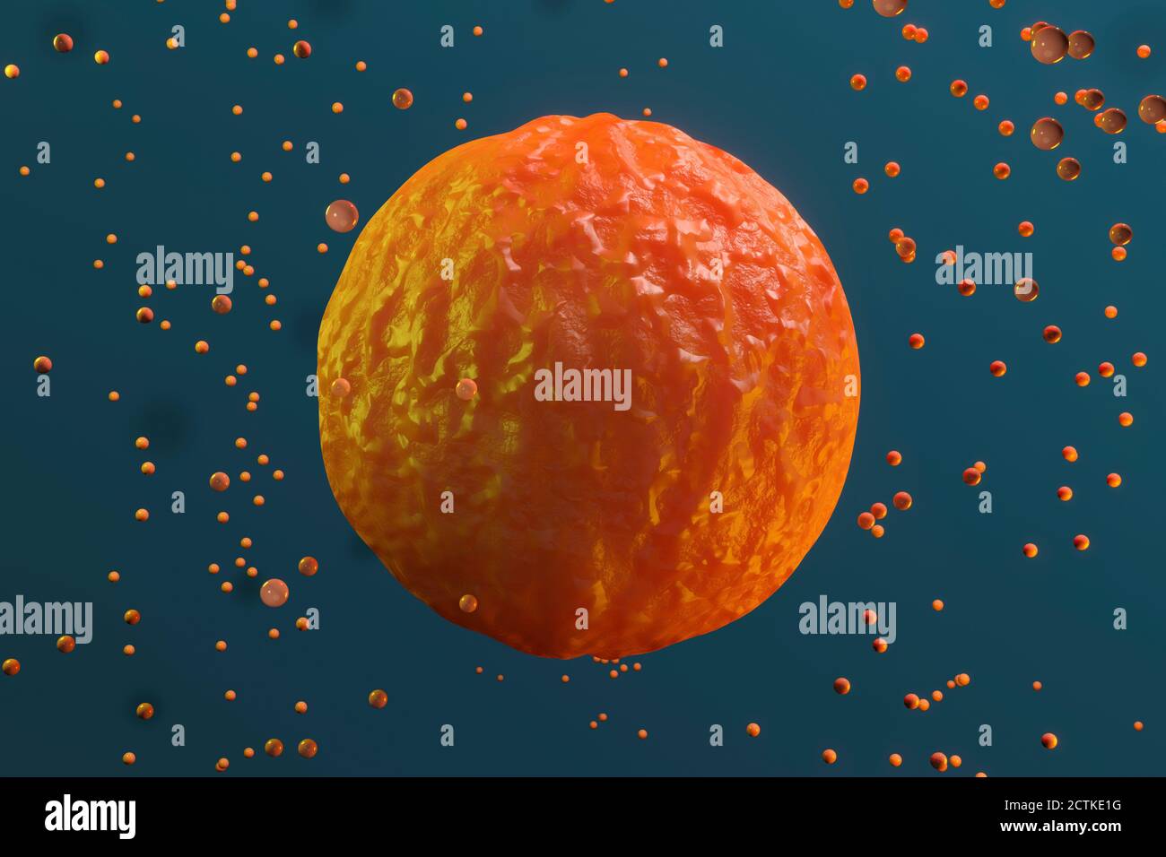 Three dimensional render of orange stem cell Stock Photo Alamy